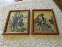 2 Vintage Roy Rogers, Dale & Cisco Prints 8x10