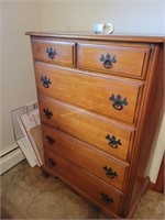 Vintage Maple Tall Chest Of Drawers By Kling