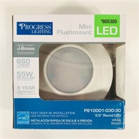 Progress Lighting Mini Flushmount White 5.5" LED