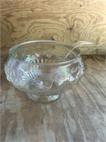 Large Punch Bowl with Cups/Clips