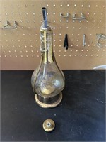 Vintage Brass & Glass Musical Decanter