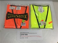 Lot of 2 Neon Reflective Safety Vests Size L-2XL