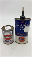 Vintage Amoco piston and valve stem oil 586, Gulf