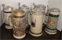 Lot w/ Vtg Avon Steins incl Gold Rush, Racing