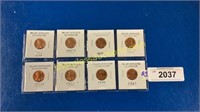 Brilliant uncirculated old Lincoln cents