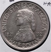 1921 MISSOURI HALF DOLLAR AU