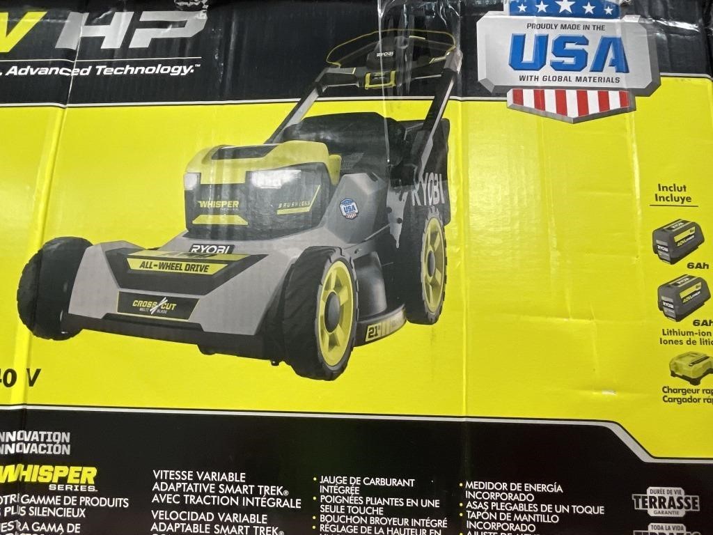 RYOBI 40V HP LAWN MOWER RETAIL $700