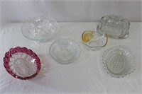 Glass Bowls, Candy Dishes & Glass Jell-O Mold