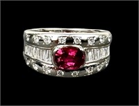 .72ct Ruby & Diamond Platinum Ring