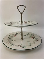 2 Tier Holiday Holiday Hor D'oeuvres Tray
