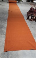 Mid century orange material 48"w VERY LONG Roll