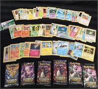 6x pkgs of Pokemon cards sealed & 70+ loose cards