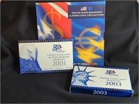 2001 & 2003 US QUARTER PROOF SETS & QUARTER SET
