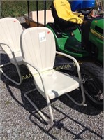 Vintage metal patio rocker