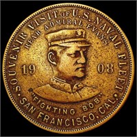 1908 US Naval Fleet Medal San Francisco CA HIGH