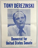 Tony Derezinski US Senate Political Poster