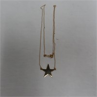1.05 Gram 14K Gold Star and 14K Gold Chain