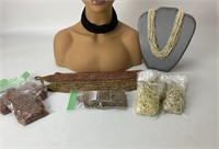 Multi-Strand Beaded Choker Necklaces - 3 Colors