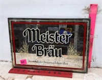 Meister Brau Mirror Sign 15" x 10"