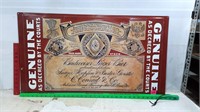 Genuine Budweiser Tin Sign 33.5" x 18.75"