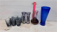 2 Vases & 6 Glasses S&G Fine Glassware, Plus 2 Mor