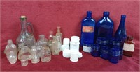Antique bottles and jars Including poison,