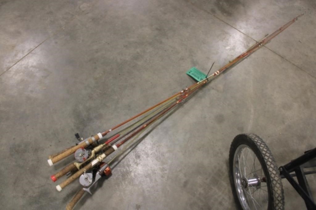 Lot of Vintage Rods and Reels