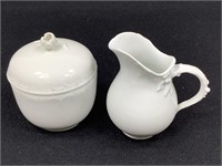 KPM German Porcelain Sugar & Pitcher