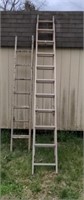 Two Alluminum Extension Ladders