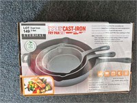 3 piece cast iron pan set