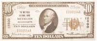 Massachusetts. Methuen. $10 National Currency