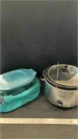 Crock pipe brand, slow cooker, not tested / Pyrex
