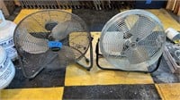 2) 20”  floor fans- work, both have 3 speeds