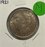 S - 1921 MORGAN SILVER DOLLAR (M)