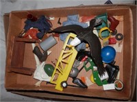 Tray of remaining accessories and sm toys