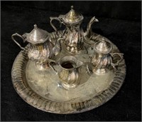 India Tea Set & Tray