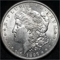 1897-S US Morgan Silver Dollar BU from Set