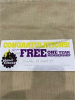 One Year Membership to Planet Fitness