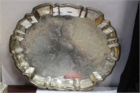 A Silverplated Ornate Tray