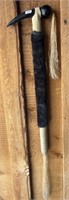 Native 27" Spirit Stick w/Leather & Fur