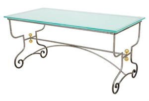 Maison Jansen Style Glass-Topped Center Table