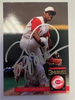 Reds Barry Larkin Signed Card with COA