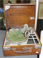 Vintage wood cased 'Portaphone' record player