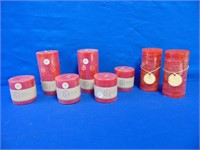 Lot Of (8) Red Pillar Candles