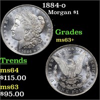 1884-o Morgan $1 Grades Select+ Unc