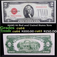 1928G $2 Red seal United States Note Grades Choice
