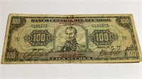 1961 Ecuador Cien Sucres Currency