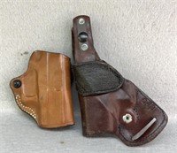 (2) Leather Glock 43 Holsters