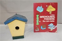 Wood birdhouse, 6.75 X 7 X 7.25" & How to Book