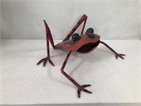 LARGE HEAVY METAL FROG ART